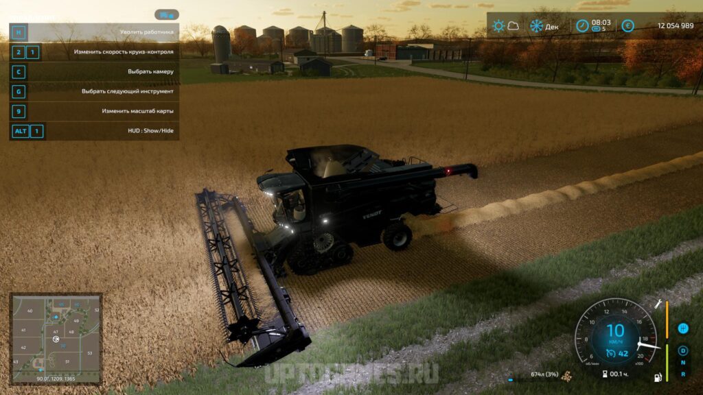 HUD Toggle для Farming Simulator 2022